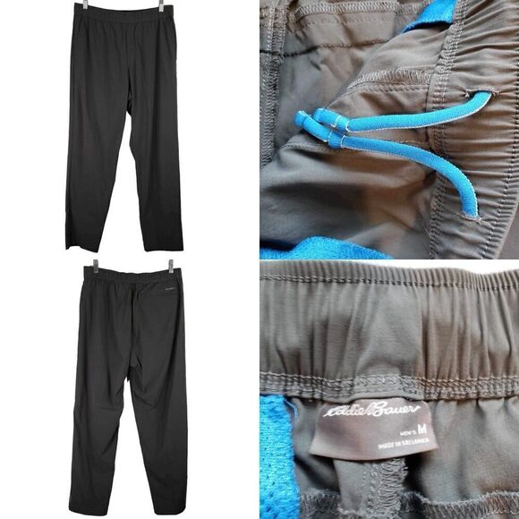 Eddie Bauer Pants Men’s Size Medium Grey Pull On Straight Leg Drawstring - Picture 1 of 9